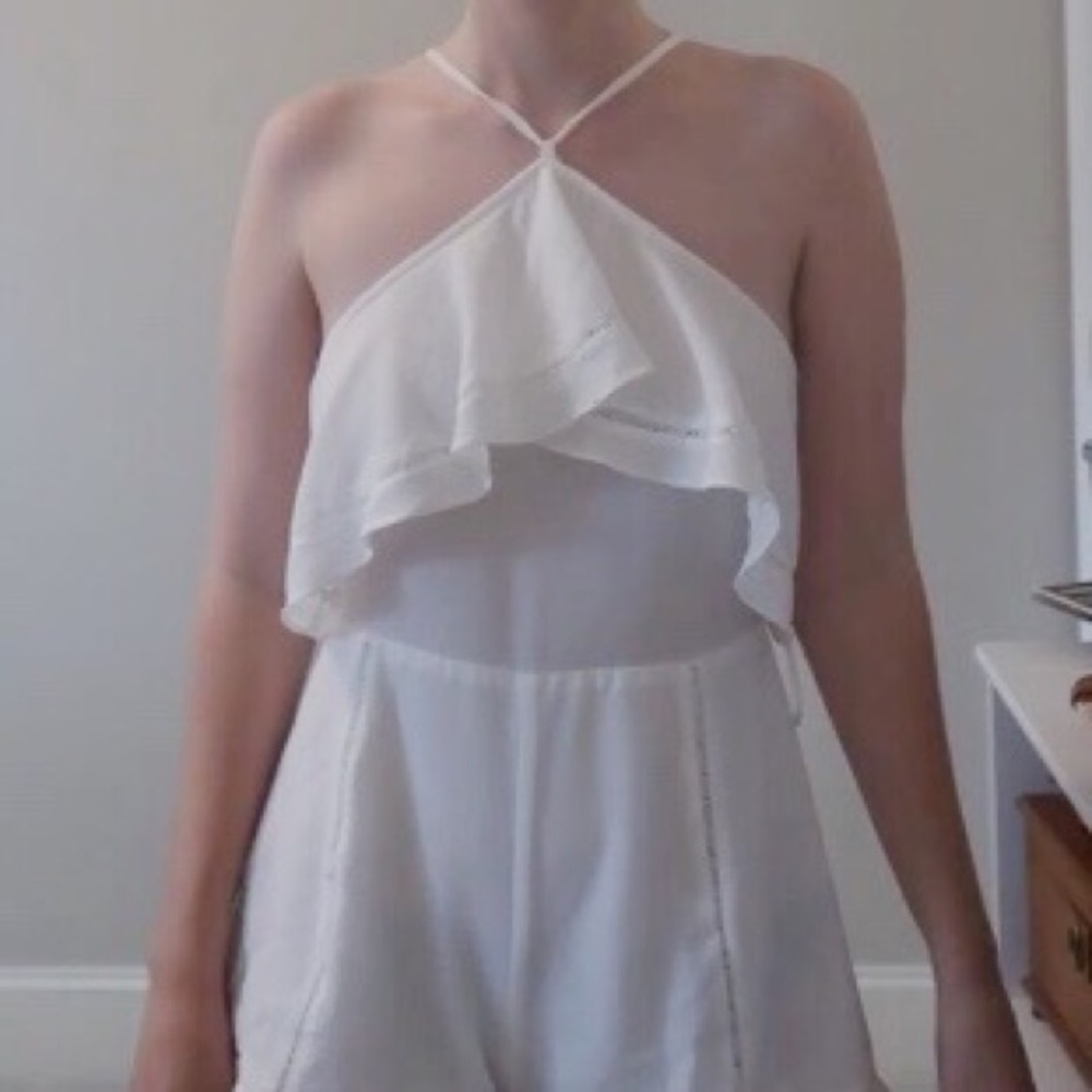 Forever 21 Ruffle Halter Romper